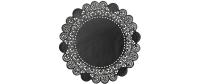Duni Tortenspitzen Rund 19cm schwarz