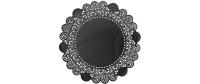 Duni Tortenspitzen Rund 30cm schwarz