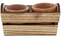 Chalet Pflanzgefäss Platanenholz 2er