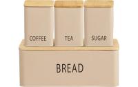 House Nordic Brotkasten-Set 4-teilig, Beige