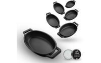 Eingebrannte oval Mini-Pfanne 6 set