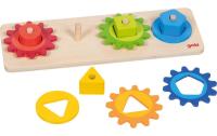 Sortierspiel Formen mit Zahnrädern