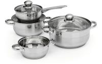 BRATmaxx Kochtopfset silber 7 Teilig
