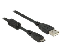 USB2.0 Micro-Kabel, 3m, A-MicroB, Schwarz
