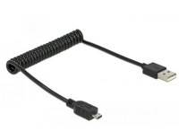 USB2.0 Micro-Kabel, 60cm, A-MicroB, Schwarz
