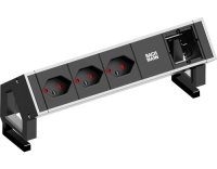 Steckdosenleiste DESK 2, 3xT13, 1xCustom
