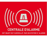 Warn Aufkleber Alarmanlage, französisch