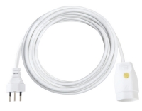Kunststoff-Verlängerungskabel, 5m, weiss