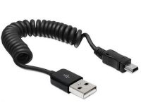 USB-mini-Kabel Spiralkabel: 20-60cm