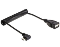 USB OTG (On the Go) Spiralkabel, 28-55cm