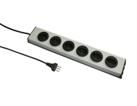 Steckdosenleiste 6xT13, quer, ohne Schalter
