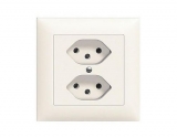 Feller EDIZIOdue Steckdose 2xT13, UP, weiss