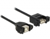 USB2.0-Kabel A-B: 1m, beidseitig Einbau