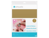 Silhouette Aufkratz Papiersticker gold