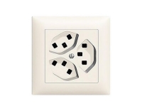 Feller EDIZIOdue Steckdose 3xT23, UP, weiss