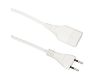 Kunststoff-Verlängerungskabel, 2m, weiss