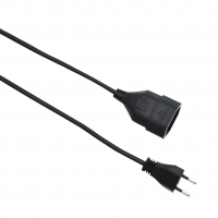 Kunststoff-Verlängerungskabel, 5m, schwarz