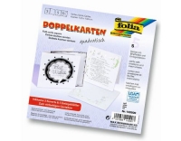 Folia Doppelkarten quadratisch 220 g/m2