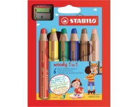 STABILO Woody 3in1 Malstift 6er