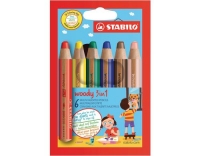 STABILO Woody 3in1 Malstift 6er
