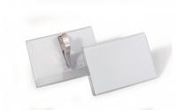 Durable Namensschild m. Krokoklemme 54x90mm