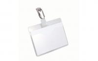 Durable Namensschild m. Clip 60x90mm transp