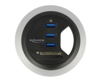 Delock Tisch-Hub 3 Port USB3.0+2 CardReader