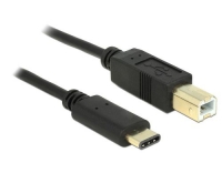 USB2.0-Kabel TypC-B: 2m, schwarz