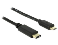 USB2.0-Kabel TypC-MicroB: 2m, schwarz