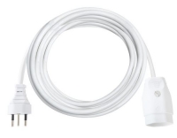 Kunststoff-Verlängerungskabel, 10m, weiss