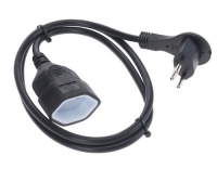 Kunststoff-Verlängerungskabel, 1m, schwarz