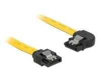 Delock SATA-3 Kabel: 30cm, Metall Clip,gelb