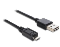 USB2.0-Kabel Easy A-MicroB: 0.5m, schwarz