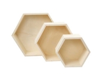Creativ Company Holz Wandregal Hexagonal