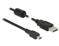 USB2.0-Kabel A-MiniB: 0.5m, schwarz