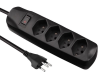 FURBER.power Steckerleiste 4xT13, schwarz