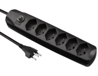 FURBER.power Steckerleiste 6xT13, schwarz