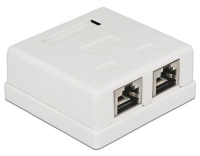 Delock RJ-45 Cat.6 Gehäuse: 2 Port