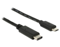 USB2.0-Kabel TypC - MicroB: 50cm, schwarz