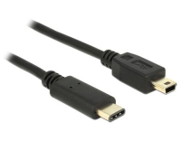 USB2.0-Kabel TypC - MiniB: 50cm, schwarz