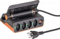 STEFFEN Steckdosenleiste 4x T13, schwarz