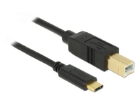 USB2.0-Kabel TypC-B: 3m, schwarz