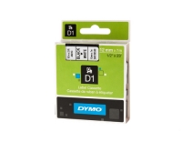 Dymo Schriftband D1, 12mm x 7m, Band: weiss