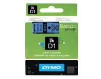 Dymo Schriftband D1, 12mm x 7m, Band: blau
