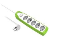 Steckdosenleiste 5xT13, mit Schalter, Grün