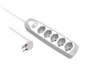 Steckdosenleiste 5xT13, mit Schalter, Grau