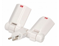 Abzweigstecker Clip-Clap 2xTyp13, weiss