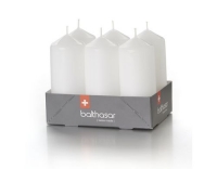 balthasar Zylinderkerze weiss 6er