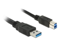Delock USB3.0 Kabel, 5m, A-B, Schwarz