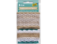 Folia Jutebänder mit Spitze